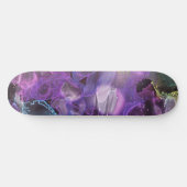 Abstract kleurrijk Paars, roze, alcoholinkt Art Persoonlijk Skateboard (Horizontaal)