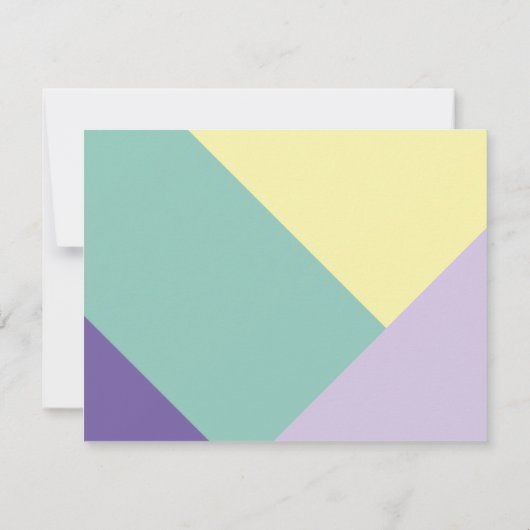 Abstract Kleurrijk Paarse Groen Geel Patroon Notitiekaartje (Achterkant)