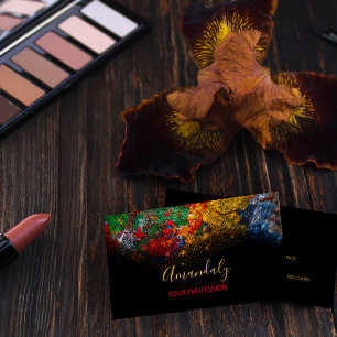 Abstract kleurrijk palet Makeup Artiest Rainbow Visitekaartje