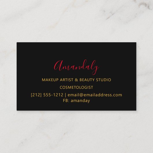 Abstract kleurrijk palet Makeup Artiest Rainbow Visitekaartje (Achterkant)