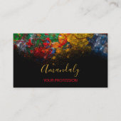 Abstract kleurrijk palet Makeup Artiest Rainbow Visitekaartje (Voorkant)