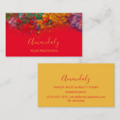 Abstract kleurrijk palet Makeup Red Rainbow Visitekaartje (Voorkant / Achterkant)