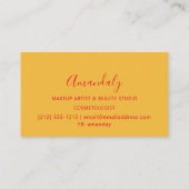 Abstract kleurrijk palet Makeup Red Rainbow Visitekaartje (Achterkant)