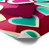 Abstract kleurrijk papier hoort poster (Hoek)