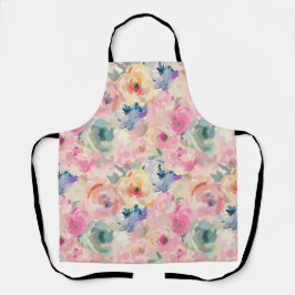 Abstract Kleurrijk Pastel Bloemen Bloemmotief Schort