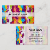 Abstract kleurrijk pastpatroon #4 visitekaartje (Voorkant / Achterkant)