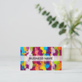 Abstract kleurrijk pastpatroon #4 visitekaartje (Staand voorkant)