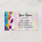 Abstract kleurrijk pastpatroon #4 visitekaartje (Achterkant)