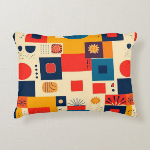 Abstract kleurrijk patroon accent kussen