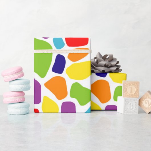 Abstract kleurrijk patroon cadeaupapier (Baby Shower)