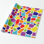Abstract kleurrijk patroon cadeaupapier (Uitgerold)
