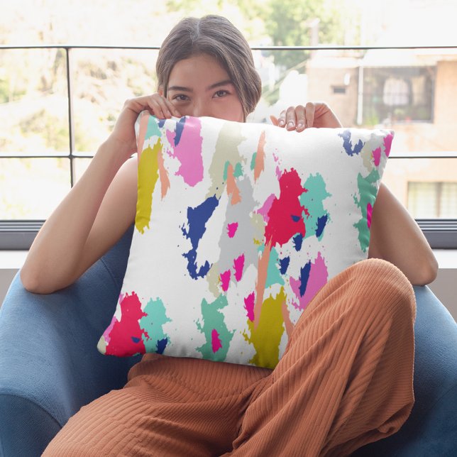 Abstract Kleurrijk Patroon Decoratief Sierkussen (Abstract Colorful Pattern Decorative Throw Pillow)