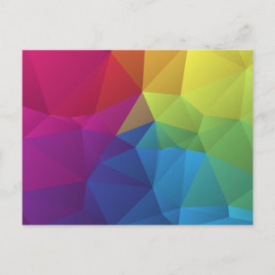 abstract kleurrijk patroon geometrisch veelhoekont briefkaart
