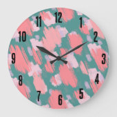 Abstract kleurrijk patroon grote klok (Voorkant)