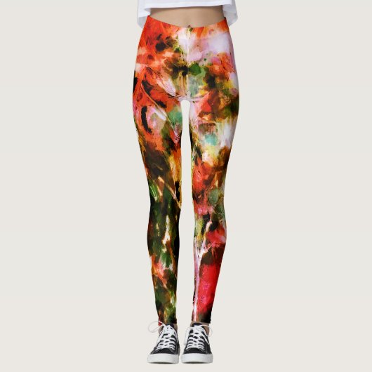 Abstract, kleurrijk patroon, helder, elegant leggi leggings (Voorkant)
