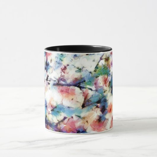 Abstract, kleurrijk patroon, helder, elegant mok (Midden)