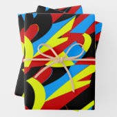 Abstract kleurrijk patroon inpakpapier vel (In situ)