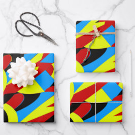 Abstract kleurrijk patroon inpakpapier vel