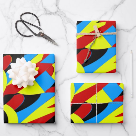 Abstract kleurrijk patroon inpakpapier vel (Voorkant)