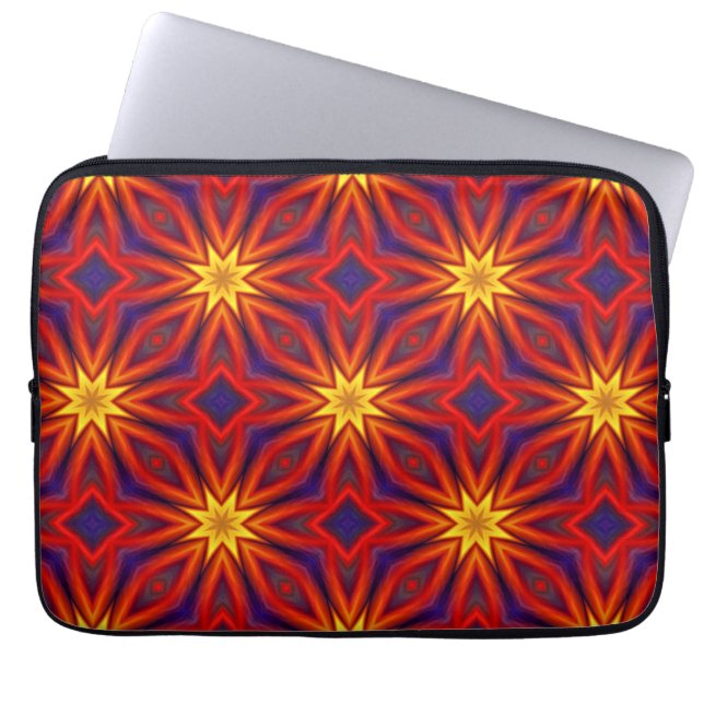 Abstract Kleurrijk Patroon Laptop Sleeve (Voorkant)