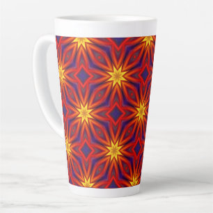 Abstract Kleurrijk Patroon Latte Mok