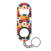 Abstract kleurrijk patroon mini flessenopener (Achterkant)