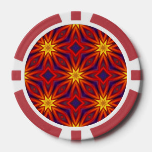 Abstract Kleurrijk Patroon Poker Chips