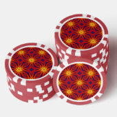 Abstract Kleurrijk Patroon Poker Chips (Opstapeling)