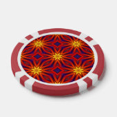Abstract Kleurrijk Patroon Poker Chips (Enkel)