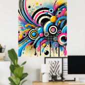 Abstract kleurrijk patroon poster (Thuiskantoor)