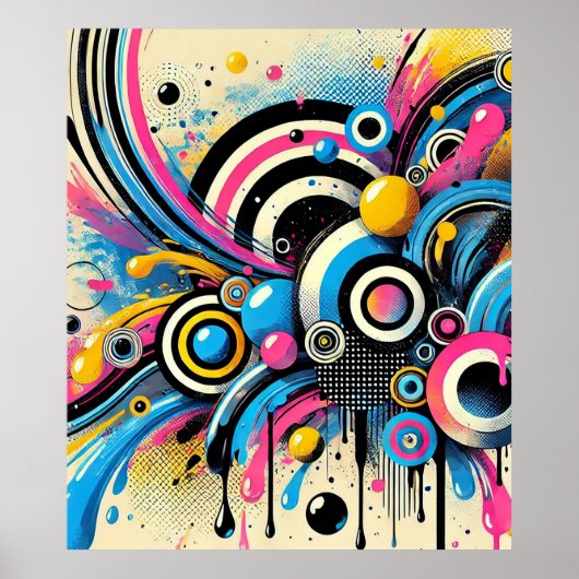 Abstract kleurrijk patroon poster (Voorkant)