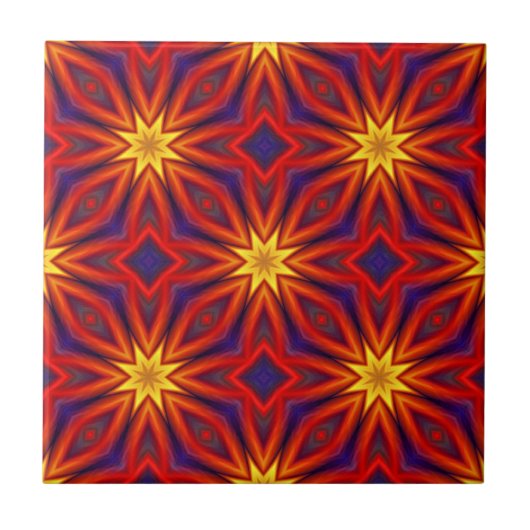Abstract Kleurrijk Patroon Tegeltje (Voorkant)