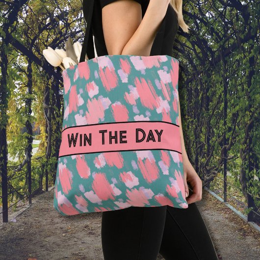 Abstract kleurrijk patroon tote bag