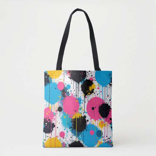 Abstract kleurrijk patroon tote bag (Voorkant)