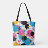 Abstract kleurrijk patroon tote bag (Achterkant)