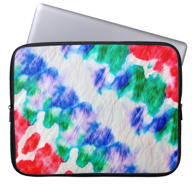 Abstract kleurrijk patroon van de kleurstof op een laptop sleeve (Voorkant)