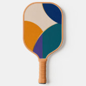 Abstract Kleurrijk Pickleball Paddle (Achterkant)