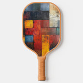 Abstract kleurrijk pickleball paddle (Voorkant)