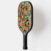 Abstract kleurrijk pickleballracket pickleball paddle (Links)