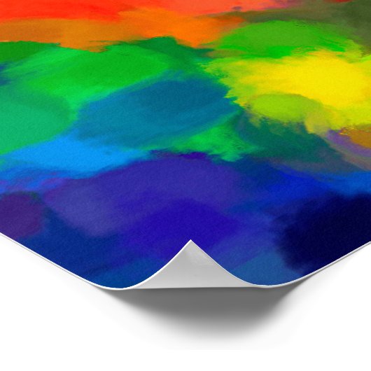 Abstract kleurrijk poster van penseelpenselen (Hoek)