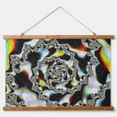 Abstract kleurrijk Psychedelic Spiral Fractal Hangend Wandkleed (Voorkant)