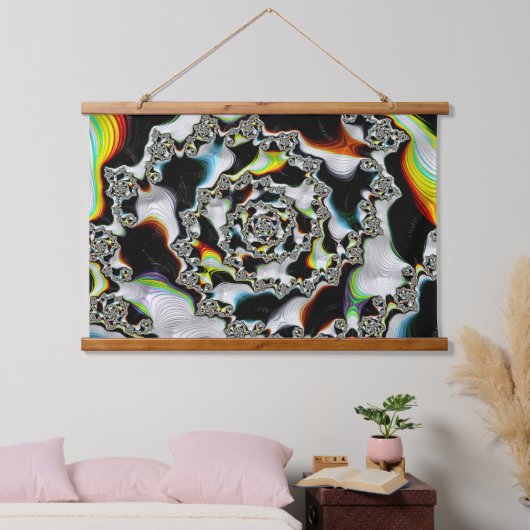 Abstract kleurrijk Psychedelic Spiral Fractal Hangend Wandkleed (Slaapkamer)