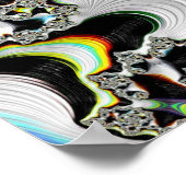 Abstract kleurrijk Psychedelic Spiral Fractal Poster (Hoek)