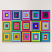 Abstract Kleurrijk Quilt Patroon Puzzel (Horizontaal)