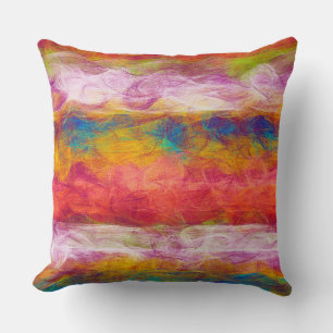 Abstract kleurrijk Radiaal pastel Patroon Kussen