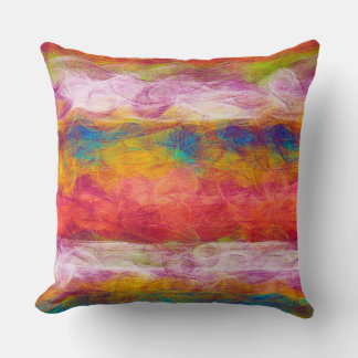 Abstract kleurrijk Radiaal pastel Patroon Kussen