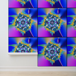 Abstract kleurrijk Retro Geometrisch Bloemmotief M Behang