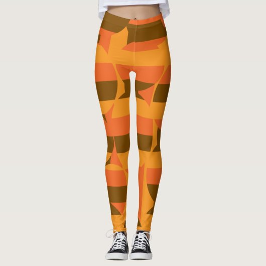 abstract kleurrijk retrorecircuit leggings (Voorkant)
