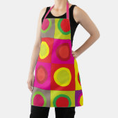 Abstract kleurrijk rond vierkant naadloos patroon schort (Insitu)