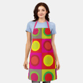 Abstract kleurrijk rond vierkant naadloos patroon schort (Gedragen)